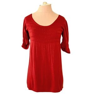 Chelsea & Violet Burnt Orange Babydoll Top